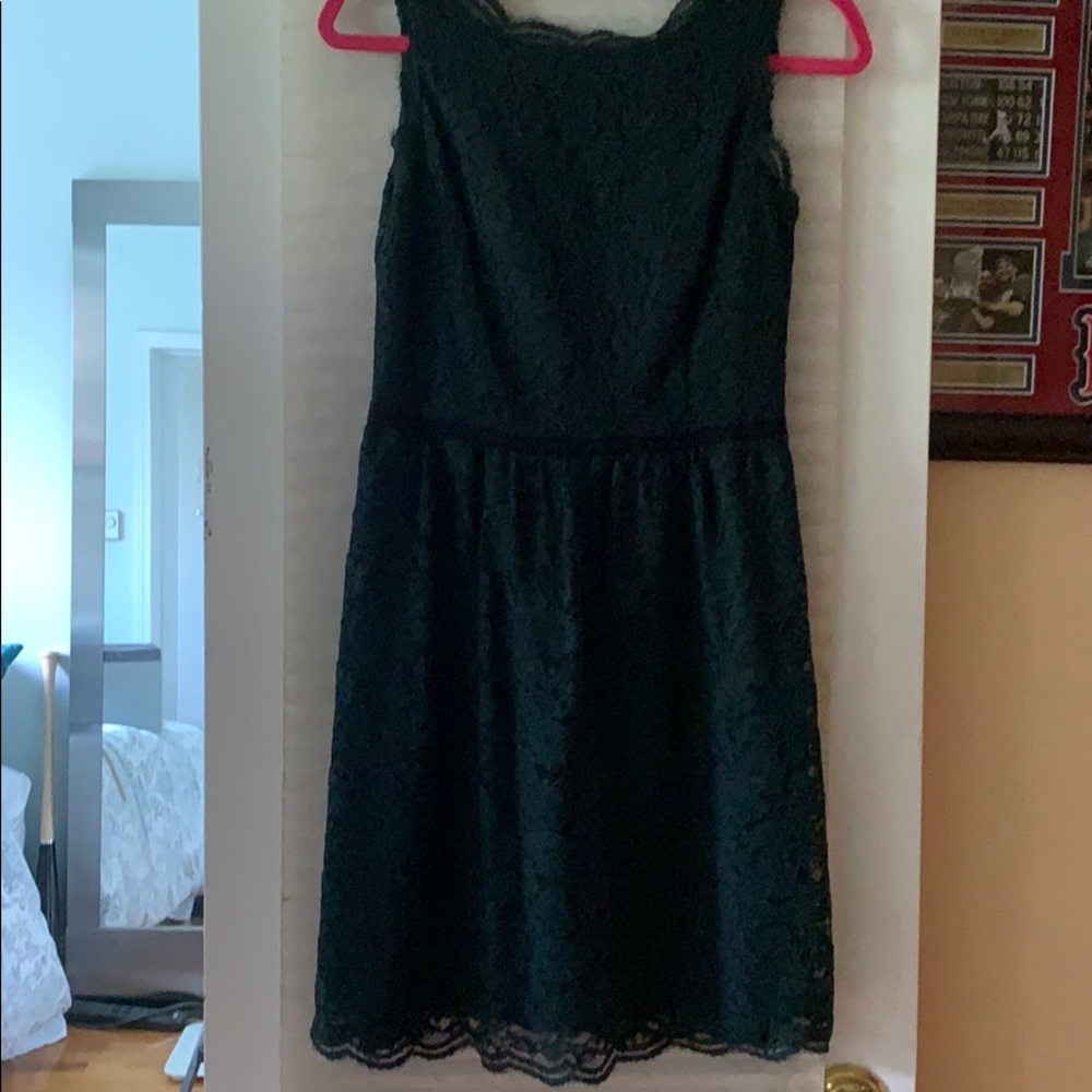 Winter green lace dress